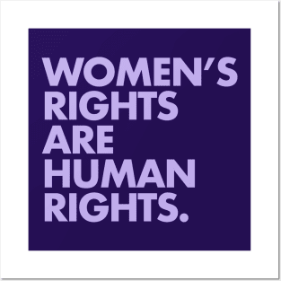 Women's Rights are Human Rights (lavender) Posters and Art